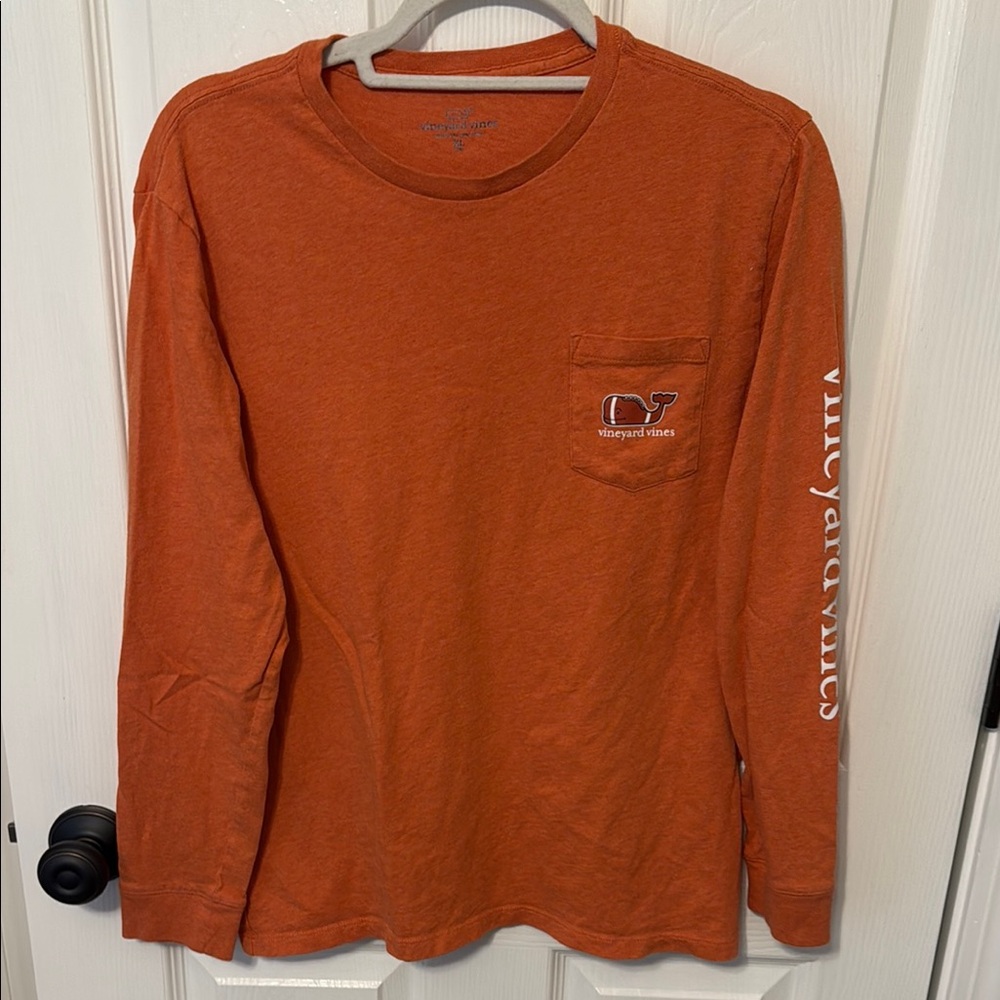 Vineyard Vines Boys Orange Long Sleeve Shirt
